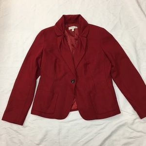 Talbots red suit jacket